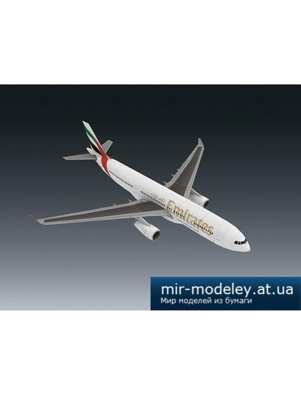№4364 - Airbus A330-243 Air Emirates (Рaper-replika) из бумаги