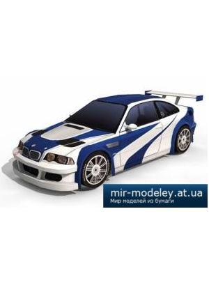 №4351 - BMW M3 GTR (Paper-replika) из бумаги