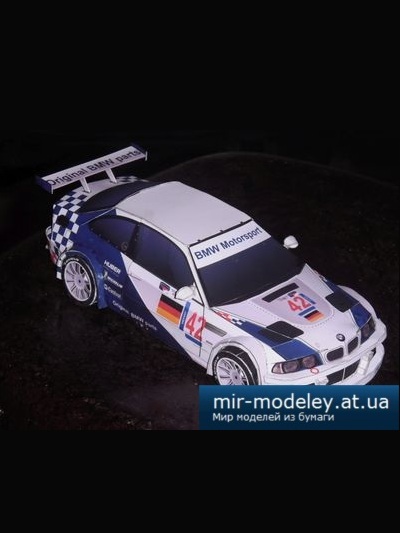 №4353 - BMW M3 GTR BMW Motorsport Le Mans 24h #42 2001 Jörg Müller (Paper-replika) из бумаги