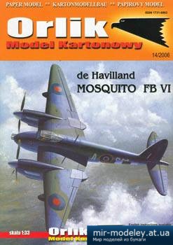 №4523 - De Havilland Mosquito FB VI [Orlik 036] из бумаги
