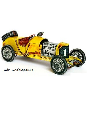 №4705 - Mercedes 1914 (АВС 11/1967) из бумаги