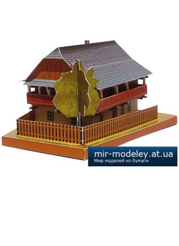 №4634 - Kremnicky historicky domcek [Fifik] из бумаги