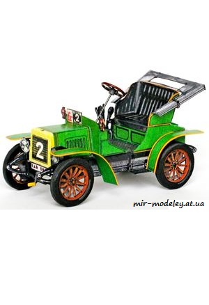 №4702 - Аutoveteran L & K 1905 Voituretta (АВС 1967-4) из бумаги