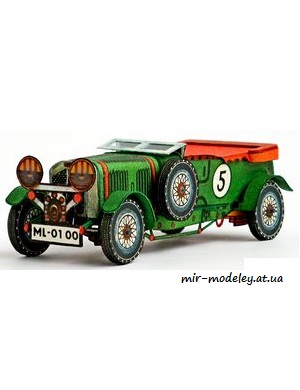 №4735 - Autoveteran Bentley Speed Six 1929 (ABC 1970-17) из бумаги
