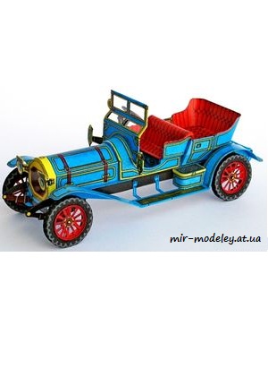 №4716 - Аutoveteran Thomas Flyabout r. 1909 (ABC 23-1968) из бумаги