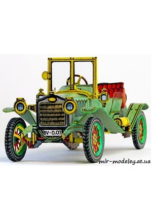 №4723 - Autoveteran Maxwell Roadster r. 1911 [ABC 1969-21] из бумаги