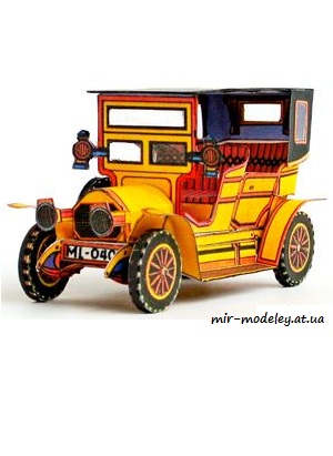 №4748 - Autoveteran Peugeot 1907 [ABC 1971-19] из бумаги