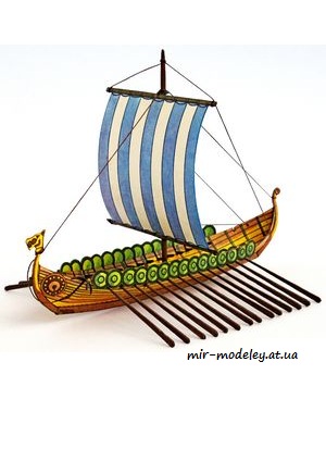 №4796 - Valecna lod Vikingu Drakkar [ABC 1974-21] из бумаги