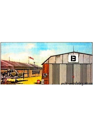 №4867 - Diorama opravny letadel ve Kbelich [ABC 1977-16] из бумаги