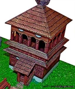 №4865 - Zvonice v Hronseku [ABC 1977-15] из бумаги