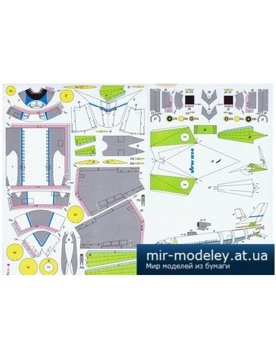 №4990 - Boeing 707 (Schreiber-Bogen) из бумаги