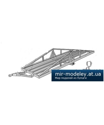 №4920 - Jednoosý Přívěs Na Hranaté Balíky (Agromodels) из бумаги