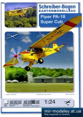 №4969 - Piper PA-18 Super Cub (Перекрас Schreiber-Bogen 698) из бумаги