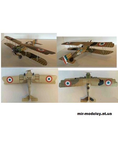 №528 - Бомбардировщик, самолет-разведчик Breguet XIV (Перекрас Wayne McCullough) из бумаги