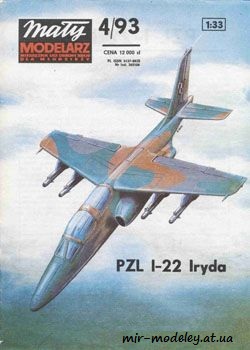 №563 - PZL I-22 Iryda [Maly Modelarz 1993-04] из бумаги — развертка из бумаги