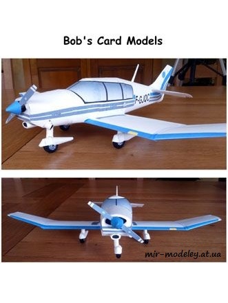 №544 - Легкий многоцелевой самолет Robin Dauphin DR400 [Bob's Card Models] из бумаги — скачать развертку из бумаги