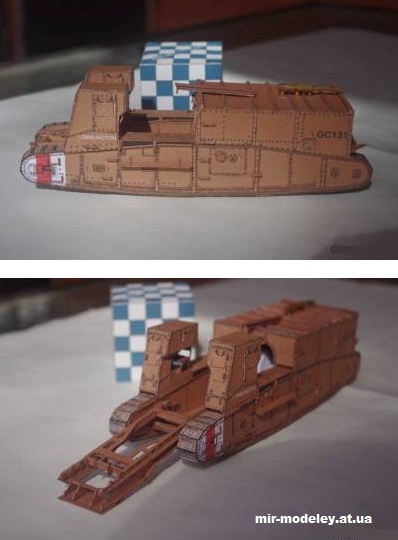 №520 - Самоходная артиллерийская установка Gun Carrier Mark I (Wayne McCullough) из бумаги — скачать развертку из бумаги