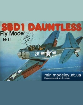 №5065 - SBD-1 Dauntless [Fly Model 011] из бумаги