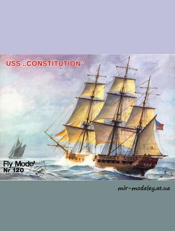 №5153 - USS Constitution [Fly Model 120] из бумаги