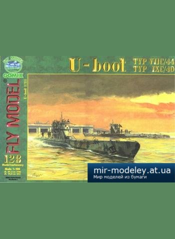 №5159 - U-boot typ VIIIC, typ IXC [Fly Model 128] из бумаги
