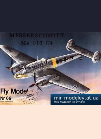 №5110 - Messerschmitt ME 110 C4 [Fly Model 069] из бумаги