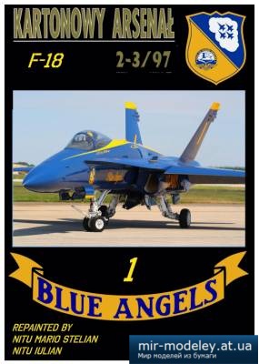 №5234 - F/A-18C Hornet Blue Angels (Перекрас Halinski KA 2-3/1997) из бумаги