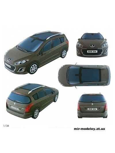 №5478 - Peugeot 308 SW [Hitoshi Shinozaki] из бумагии