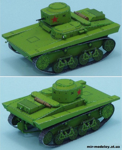 №5448 - Малый плавающий танк Т-37А (LazyLife) из бумаги