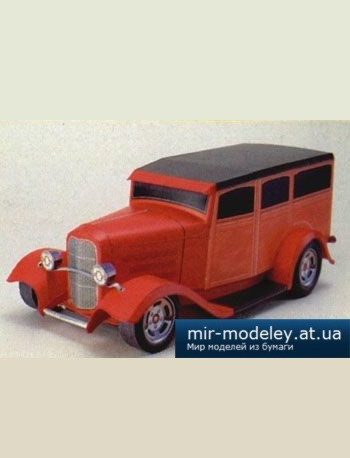 №5467 - Ford Deuce Woodie 1932 [Kin Shinozaki] из бумаги