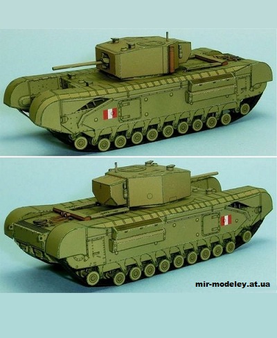 №5429 - Пехотный танк Churchill Mk.Ⅲ [Lazylife] из бумаги