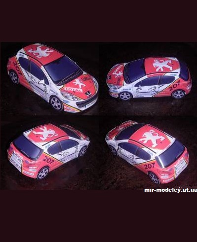 №5474 - Peugeot 207 S2000 Fantasy livery (Kin Shinozaki) из бумаги