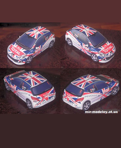 №5472 - Peugeot 207 S2000 #1 Rallye Monte-Carlo 2010 [Kin Shinozaki] из бумаги