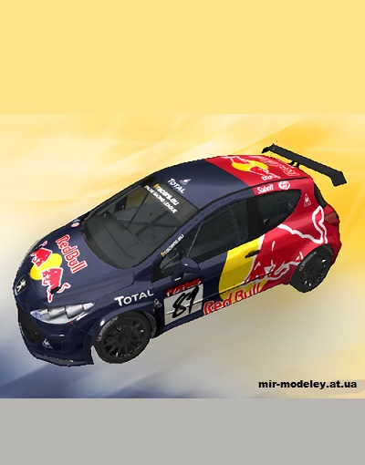 №5481 - Peugeot 308 WRC Red Bull Team [Kin Shinozaki] из бумаги