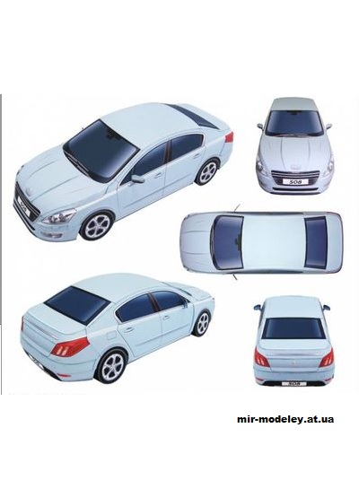 №5483 - Легковой автомобиль Peugeot 508 [Kin Shinozaki] из бумаги