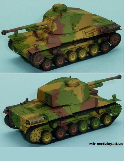 №5443 - Средний танк Тип 3 «Чи-ну» / Type 3 Chi-Nu [Lazylife] из бумаги