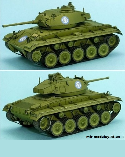 №5436 - Легкий танк M24 Chaffee (LazyLife) из бумаги