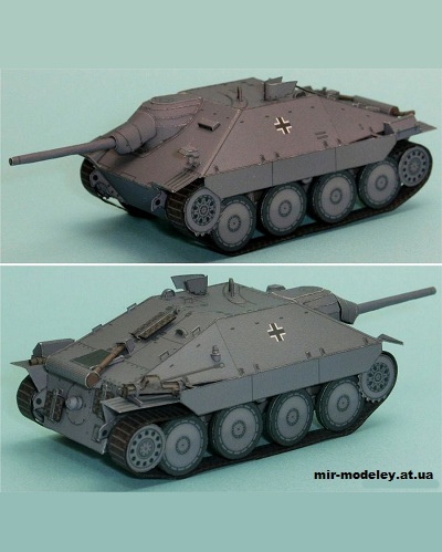 №5431 - Немецкая лёгкая самоходная артиллерийская установка Jagdpanzer 38(T) Hetzer [Lazylife] из бумаги
