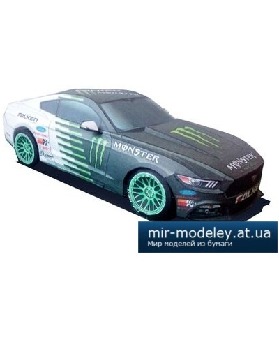 №5497 - 2015 Ford Mustang Monster Falken [Kin Shinozaki] из бумаги
