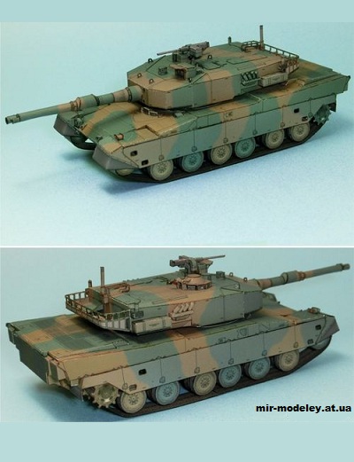 №5444 - Японский танк Тип 90 / Type 90 [Lazylife] из бумаги