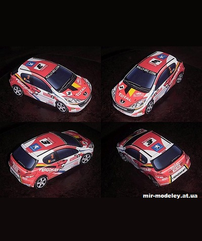 №5475 - Peugeot 207 S2000 #3 Rallye Monte-Carlo 2008 Kronos Racing (Hitoshi Shinozaki) из бумаги