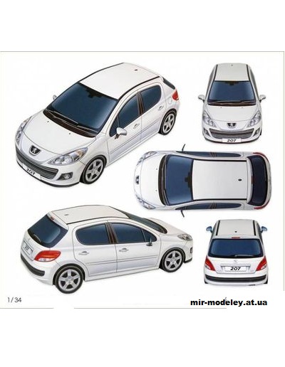 №5469 - Peugeot 207 (Hitoshi Shinozaki) из бумаги