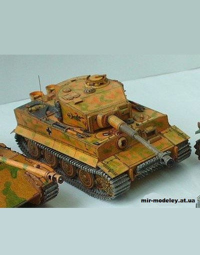 №5557 - Pz.Kpfw. VI Ausf.E Tiger (Перекрас Модель-копия) из бумаги