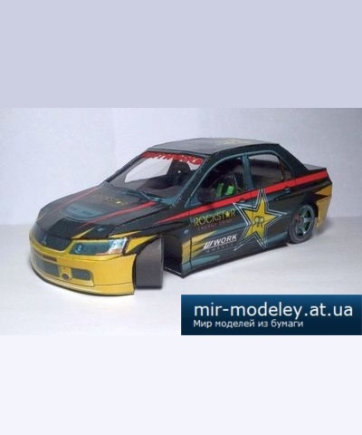 №5525 - Mitsubishi Lancer Evolution IX (14 вариантов раскраски) [Kin Shinozaki] из бумаги