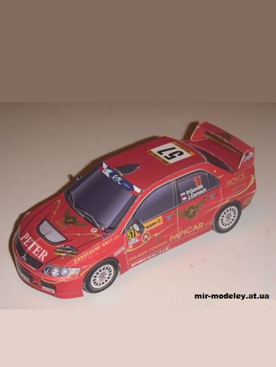 №5523 - Mitsubishi Lancer Evolution IX (Barum Czech Rally Zlin 2013, #57 Royce Energy Drink Team) [Kin Shinozaki] из бумаги