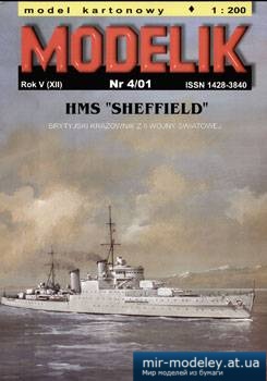 №5569 - HMS SHEFFIELD [Modelik 2001-04] из бумаги