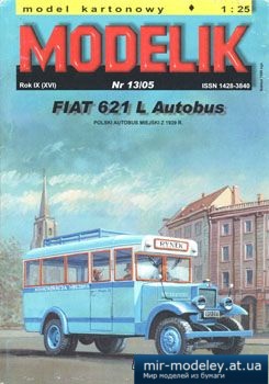№5586 - Fiat 621 L Autobus [Modelik 2005-13] из бумаги