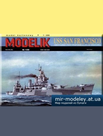 №5617 - Тяжелый крейсер San Francisco [Modelik 2009-01] из бумаги