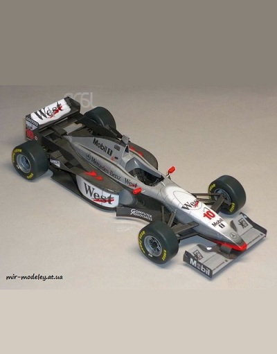 №6030 - McLaren MP4/12 - Mikka Häkkinen & David Coulthard - Australian GP 1997 (Бумажное моделирование 108) из бумаги