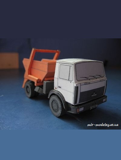 №6158 - МКС-3501 на шасси МАЗ-5551А2 (Novamodel) из бумаги