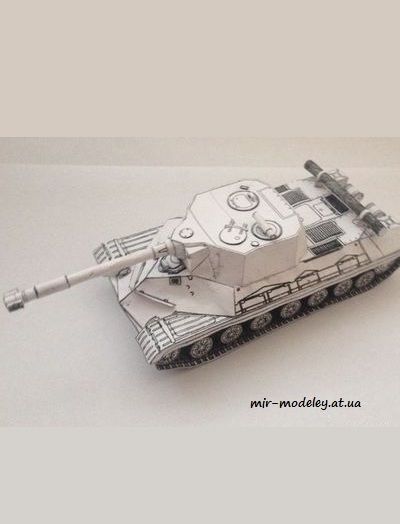№1160 - Объект 268 на базе танка Т10М (Модель-копия - Бумажные танки) из бумаги — скачать развертку из бумаги
